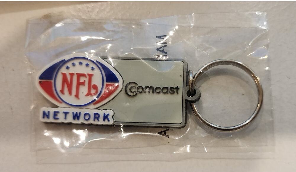 Vintage NFL Network Promotional Metal Tag Keychain Classic Shield Logo Football